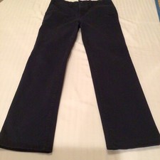 Gap Kids Boys Pants Sz 12 Husky Navy Blue Chino Adjustable Waist tabs