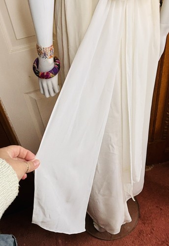 Vintage Short Stories Ivory Wedding Dress Vintage size 14 modern size 12 - Picture 11 of 12