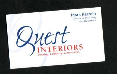 Quest Interiors Business Card Fond Du Lac Wisconsin