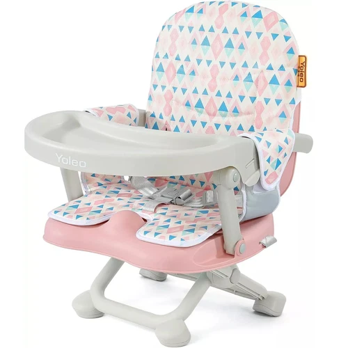 Travel Booster Seat w/ Tray Adjustable Folding High Chair Children Baby Armchair - Picture 12 of 78
