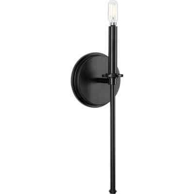 Progress Lighting Elara 5.75 in. 1-Light Matte Black New Traditional Wall Sconce
