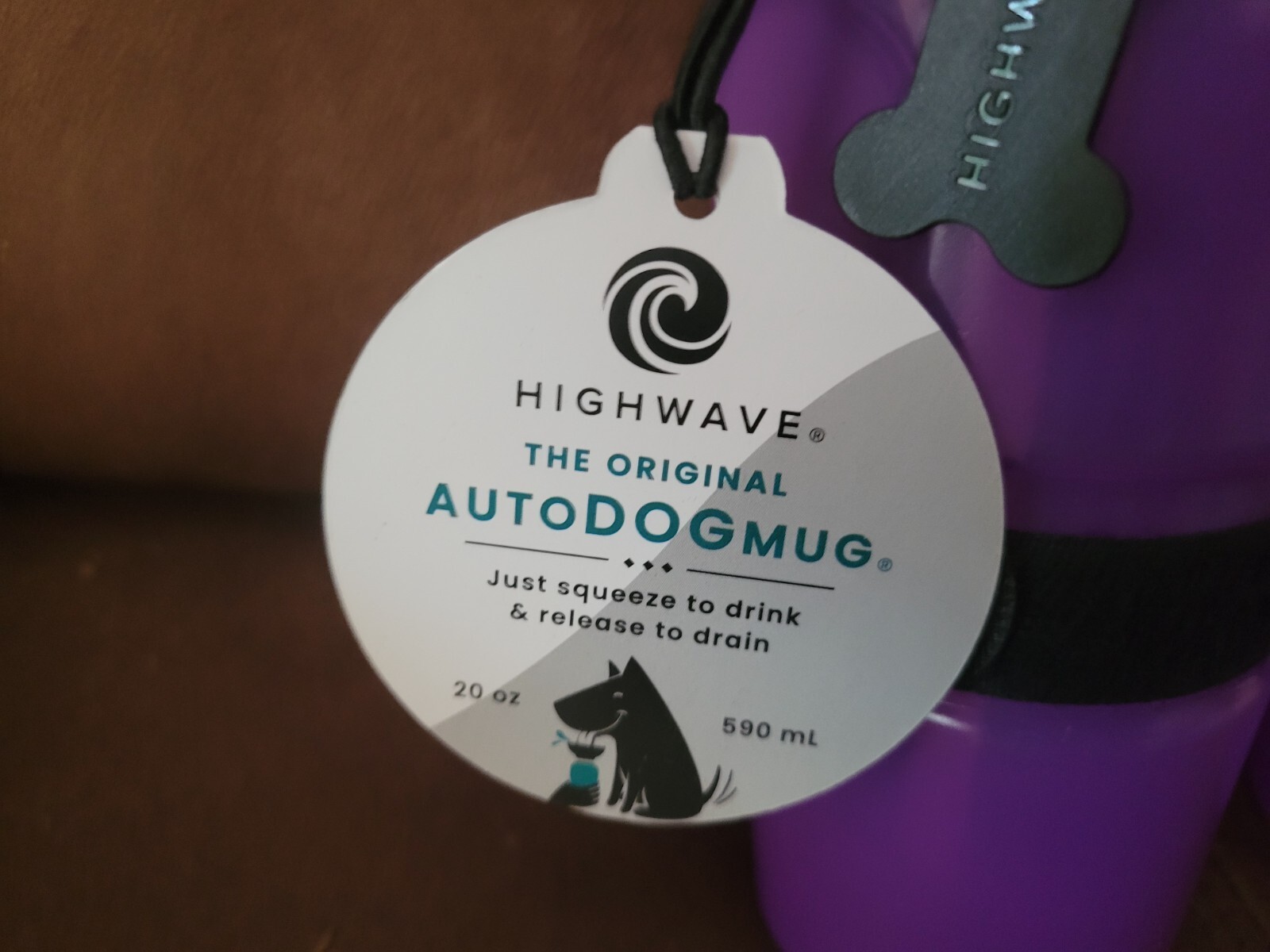 (2) NEW Traveling Dog Water Bottle by Highwave Purple 20 oz bottle.