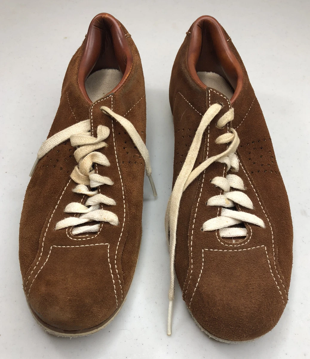 HYDE BOWLING SHOES - Vtg 60s-70s Brown Suede Leather, Womens Sz 8