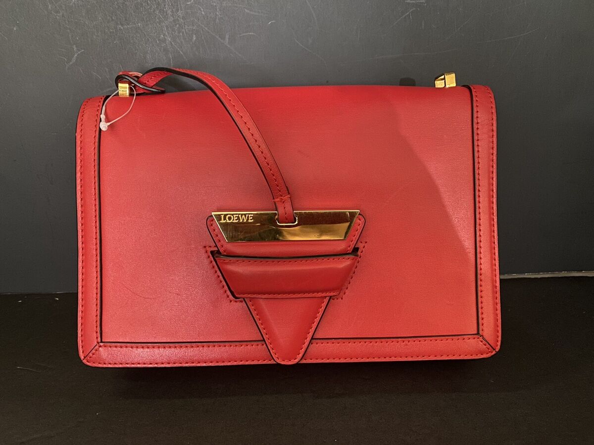 100% Authentic Loewe Red Barcelona Small Handbag $2850 | eBay 100% Authentic Loewe Red Barcelona Small Handbag $2850 | eBay