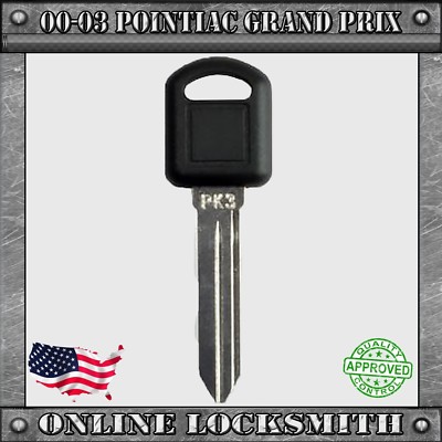 New Transponder Key Pointiac Grand Prix 2000-2003 B103 Key Megamos 13 Chip Uncut