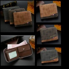 Mens Wallets Leather Slim ID Credit Card­­­­ Holder RFID Blocking Thin Designer