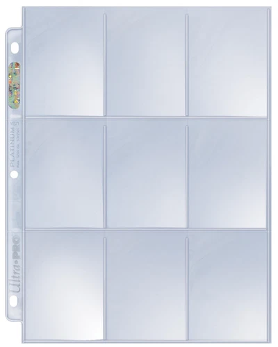 Ultra Pro Platinum 9 Nine Pocket Pages 25 ct free ship