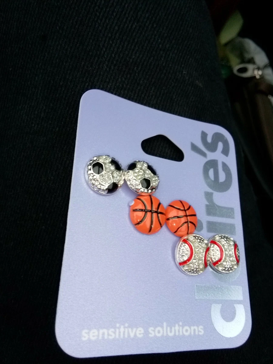 Basketball earrings at claire's sale