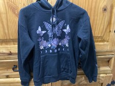 Youth Xs Social Scene Hoody With Moon And Butterflies