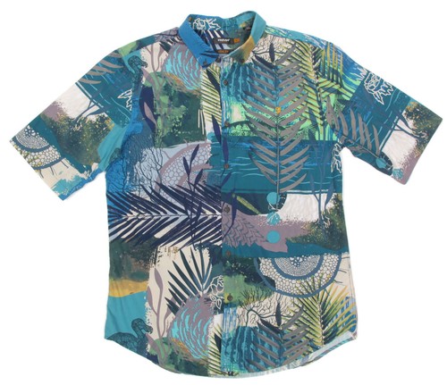 FARAH VINTAGE Floral Tropic Palm Bird 