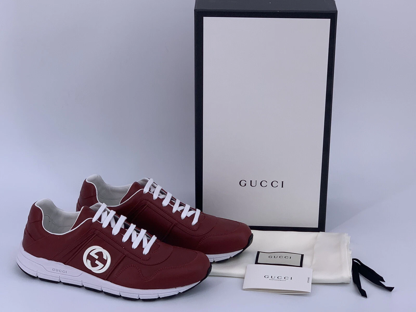 Baskets originales GUCCI pour hommes neuves logo GG 426184 gr UK 8 / EU 42 / US 9