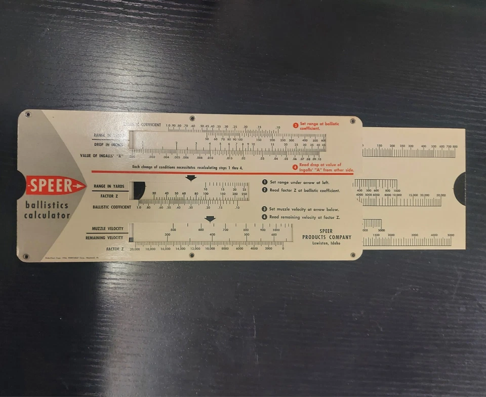 Calculadora balística Speer 1953 vintage Foto 3 de 4