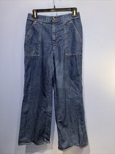 28 X 28 Cotton Denim Blue Jeans Vintage 1960 USA 42 Talon Zip Bell Bottom