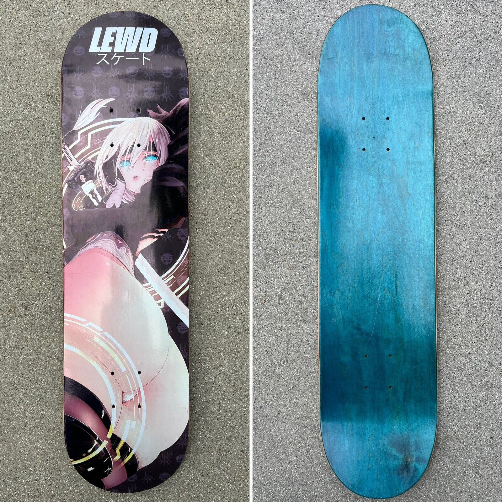 LEWD Skateboards, Anime (Brand New) Skate Deck. Canadian Maple Sz 8.0