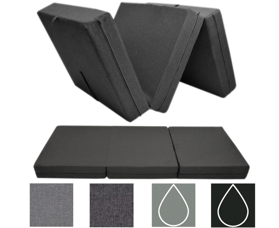 POKAR Materasso Pieghevole 3 Pezzi Materasso Pieghevole Materasso Ospiti Letto da Campo Letto Pieghevole