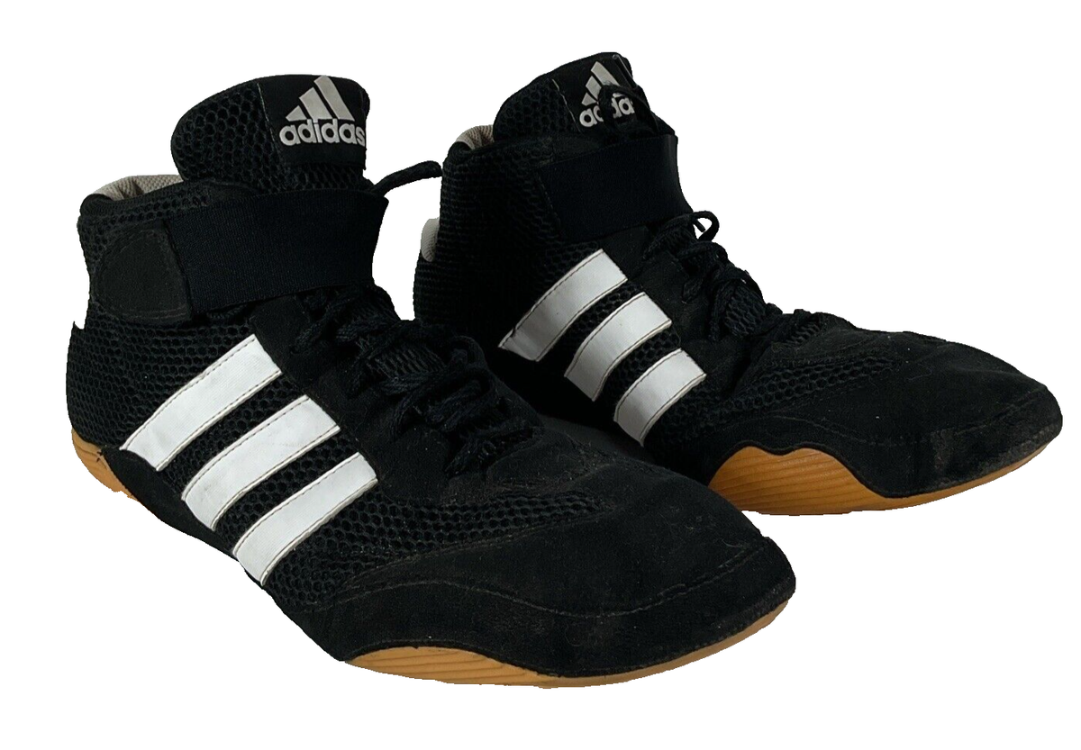 Vintage 2005 Adidas Mat Hog Black White Wrestling Shoes Size  display picture 1