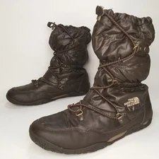 The North Face Ice Queen PrimaLoft Snow Boots Women's size 8.5 Shiny Brown