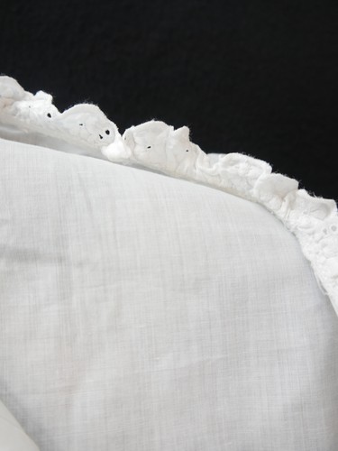 Gr.48 Dirndlbluse weiß Bluse für Dirndl Baumwollmischung mit Spitze B9878 - Bild 4 von 4
