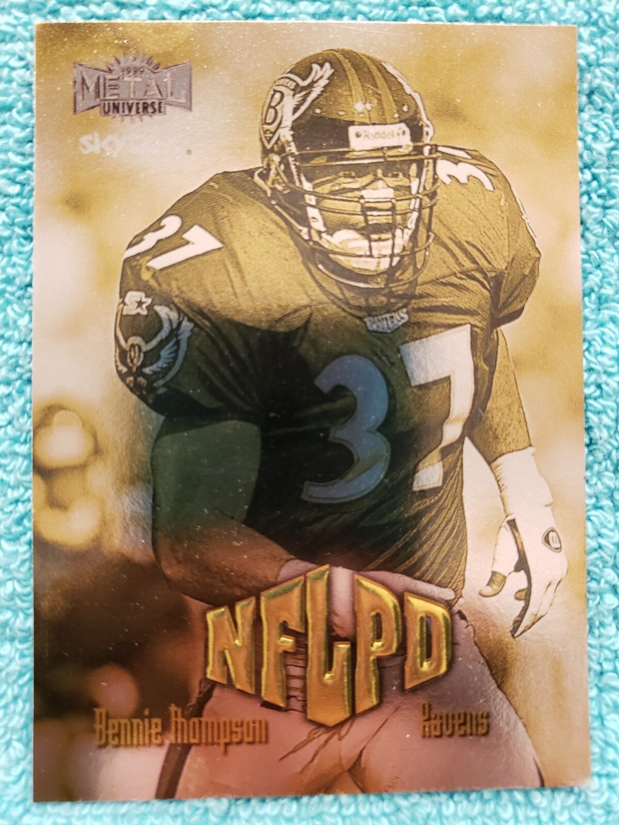 1999 SKYBOX METAL UNIVERSE BENNIE THOMPSON #187 BALTIMORE RAVENS