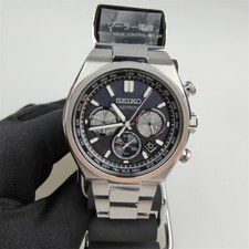 Seiko Astron analog radio solar date world time titanium men's watch SBXY097