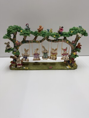 Vintage Studio 33 Jaimy Swingin Friends Resin Bunny Rabbits On