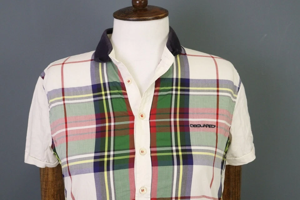 Blusa Polo Henley a Cuadros Multicolor Dsquared 2 Talla 44 Foto 2 de 4