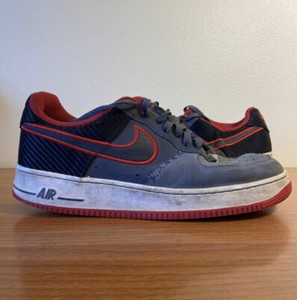 Nike Air Force 1 82 AF1 Gris Negro Rojo para Hombres Talla 10.5 Tenis  Zapatos 488298-036 | eBay