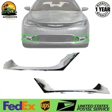 Front Outer Bumper Trim LH & RH Chrome For 2015 2016 2017 Chrysler 200