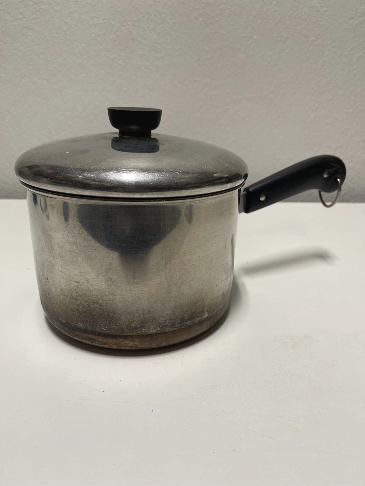 Vintage Revere Ware Copper Clad Stainless Steel 3 qt Sauce Pan Pot