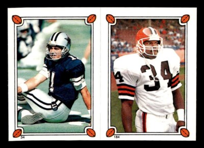 1987 Topps Stickers #34 / 184 Danny White / Kevin Mack
