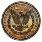 1883-O $1 Morgan Silver Dollar - Luster - PQ Rainbow Toning - BU - SKU-D2762