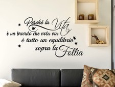 Wall stickers Frasi Vasco Rossi Decorazione della casa per muro Adesivi Murali 