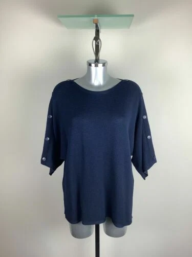 Blue Short Sleeve Jumpers & Cardigans for Women