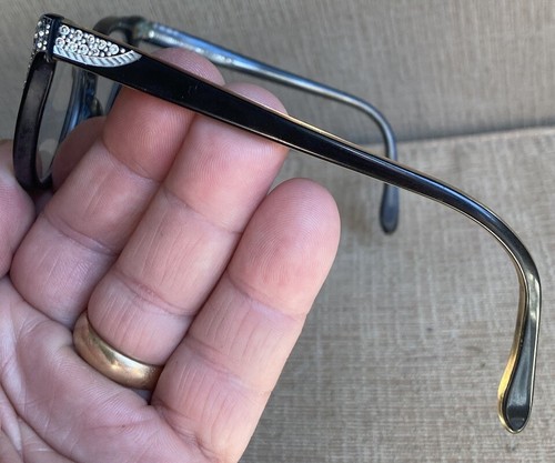 Vintage MCM L.Evrard Rhinestones Cateye Eyeglasses France Frame TWE Rockabilly! - Picture 21 of 23