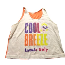 Stage Women's Shirt White Medium 90s NEON Color Graphic Relaxed Vintage Top