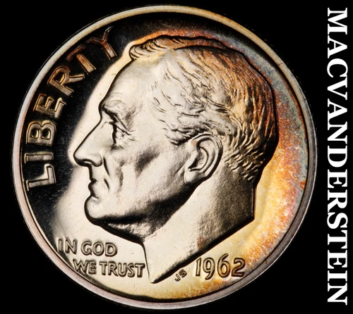 1962 Roosevelt Dime- Silver- Choice Gem Proof Luster No Reserve #J251