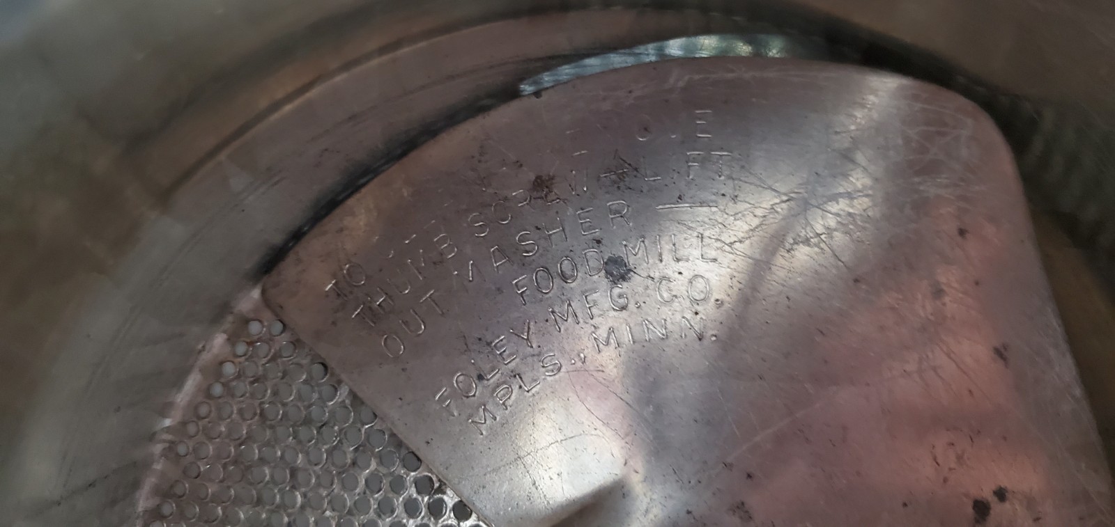 Vintage Foley Food Mill Tomato De-Seeder For Juice Grinder Canning Red Handle