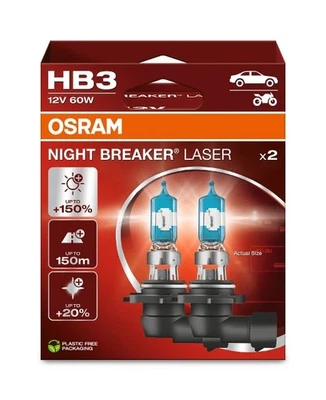 OSRAM NIGHT BREAKER LASER  HB3 60W 9005NL-2HB Verbessern 150% - Bild 1 von 2