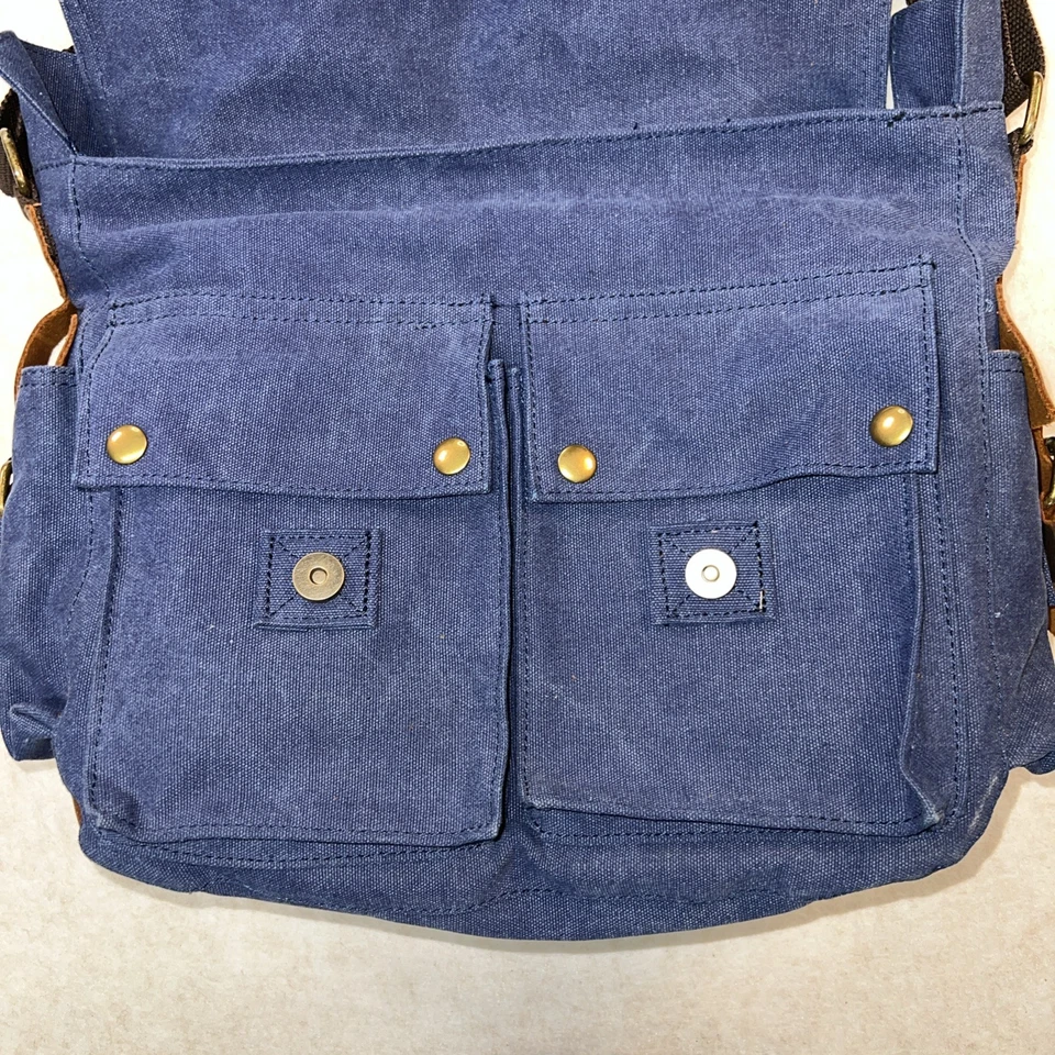 Kattee 帆布相机信使肩牛仔蓝色 — 第 4/4 张图片