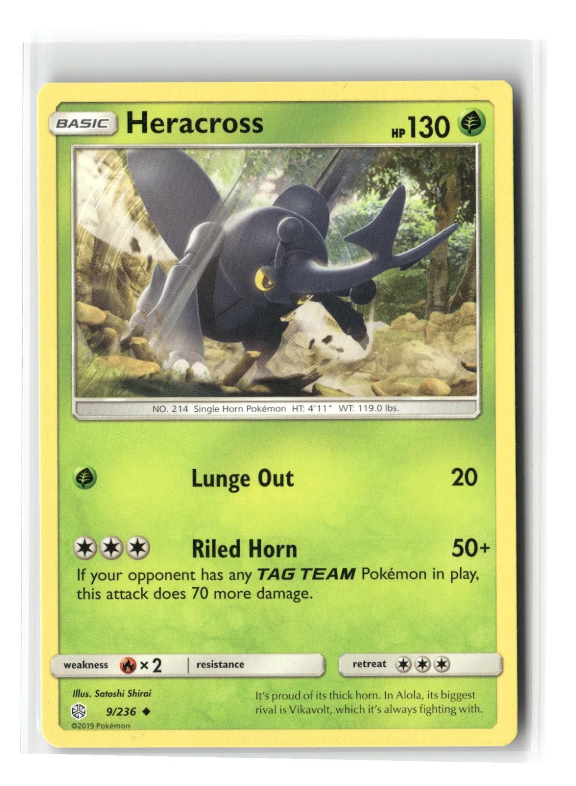 Heracross Uncommon Cosmic Eclipse 9/236 Pokemon Lightly Played