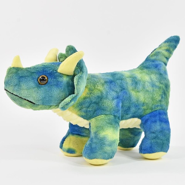 Kögler PlüSch Dino Dinosaurier Triceratops PlüSchtier Kuscheltier Blau/GrüN 30Cm-image