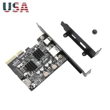 PCI-E X4/X8/X16 To USB 3.2 Gen2 Adapter 10 Gbps Expansion Card Brand New