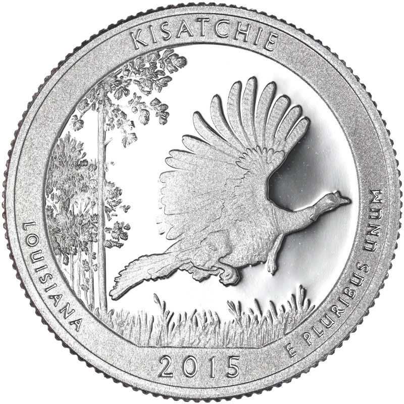 2015-S ***National Parks Quarter Kisatchie Gem DCam Proof***+1 (BU) Bonus Nickel
