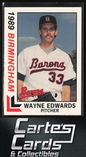 Wayne Edwards 1989 Best Birmingham Barons #21 Birmingham Barons