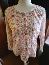 Womens Talbots Lovely Button Up Blouse - Size Small