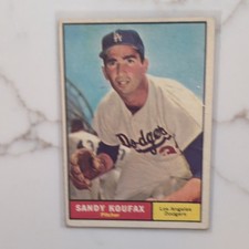 Topps 1961 Topps Sandy Koufax #344 Los Angeles Dodgers MLB Baseball Base