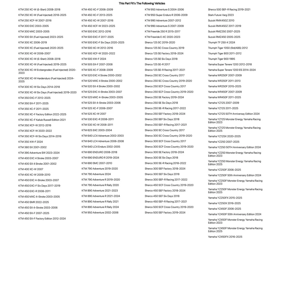 Tusk Chub 1 1/8" Big Bar Moto Bend Preto Para KTM 625 SXC 2003-2004 - Imagem 3 de 4