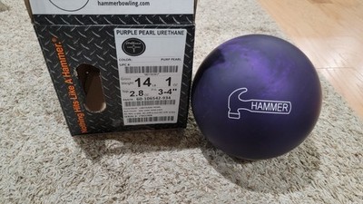 K*i様 THE ONE URETHANE / HAMMER 14P Hammer Purple Pearl Urethane Bowling Ball | 14 Pounds | 3-4