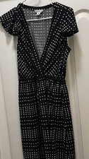 Tommy Bahama Black and White Easy Care dress Size Small