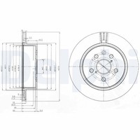 2X Delphi Bremsscheibe BG4024 FüR IS Lexus GS 2 RC 3 200D ALE20_ ALE20R 200T 250